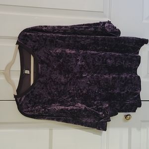 Women's crushed velvet pullover top sz XL